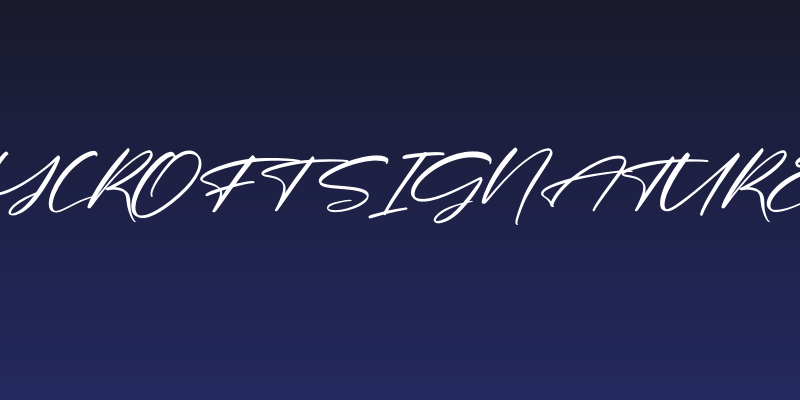 Hendycroft Signature Italic Social Header