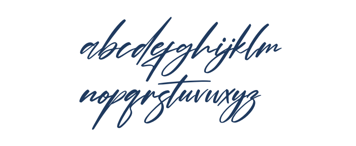 Hendycroft Signature Italic Lowercase