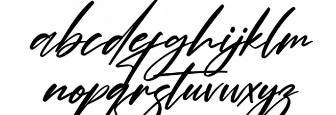 Hendycroft Signature Italic फ़ॉन्ट लोअरकेस