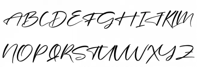 Hendycroft Signature Schriftart Groß