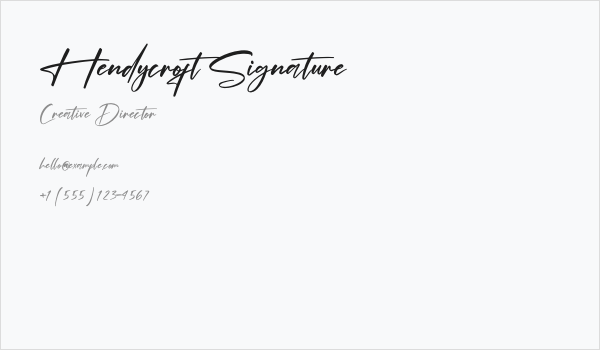 Hendycroft Signature Business Card