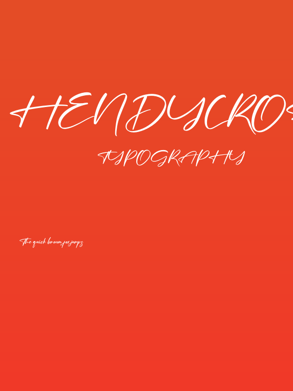 Hendycroft Signature Poster