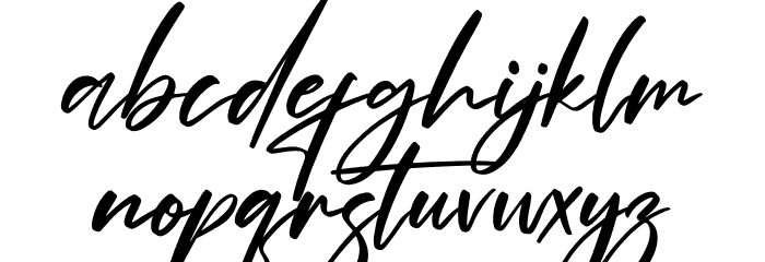 Hendycroft Signature Font LOWERCASE