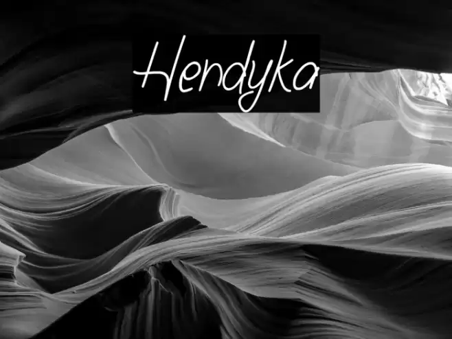 Hendyka Font examples