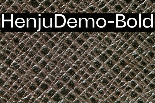 HenjuDemo-Bold Example 1