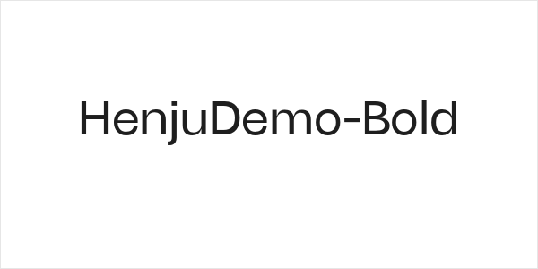 HenjuDemo-Bold Logo