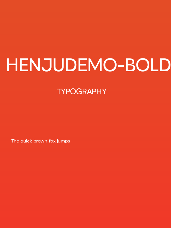 HenjuDemo-Bold Poster