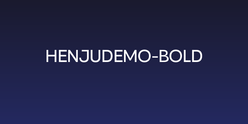 HenjuDemo-Bold Social Header
