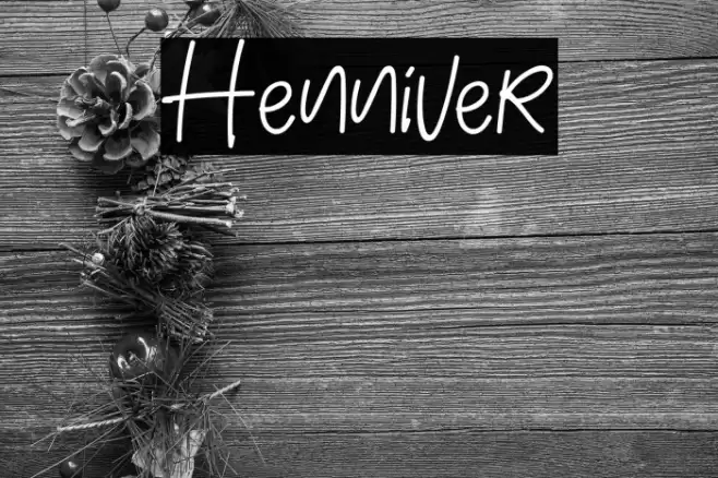Henniver Font examples