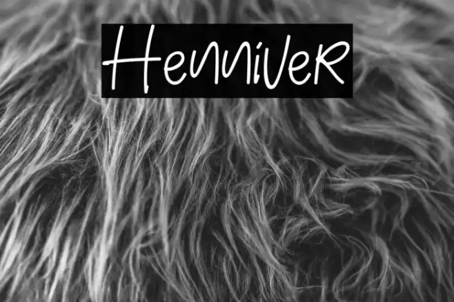 Henniver Font examples
