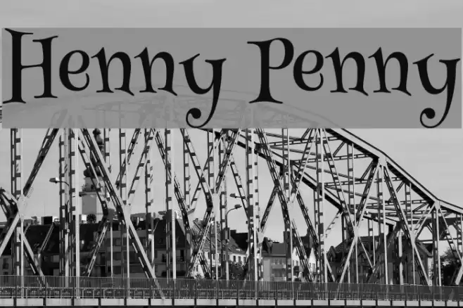 Henny Penny Font examples