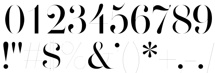 HenriDidot Font OTHER CHARS