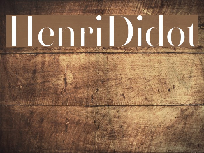HenriDidot Font examples