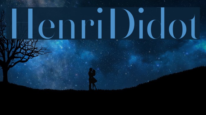 HenriDidot Font examples