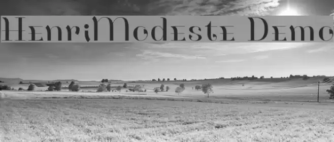 HenriModeste Demo Font examples