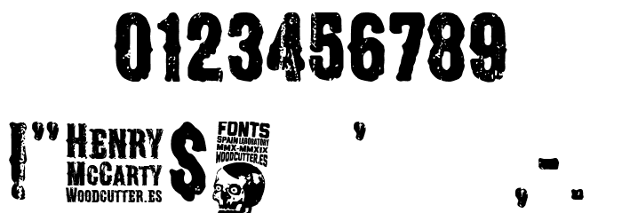 Henry McCarty Font OTHER CHARS