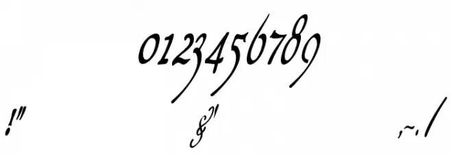 HenryMorganHand Font Alte caractere