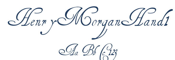 HenryMorganHand1 Font Preview