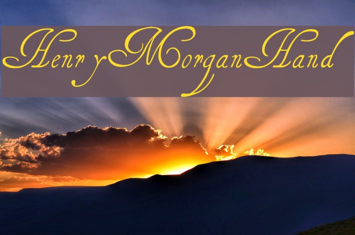 HenryMorganHand Font examples