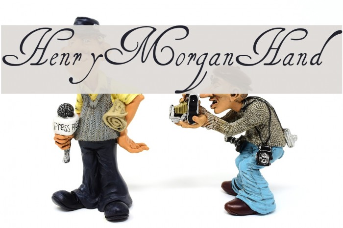 HenryMorganHand Font examples