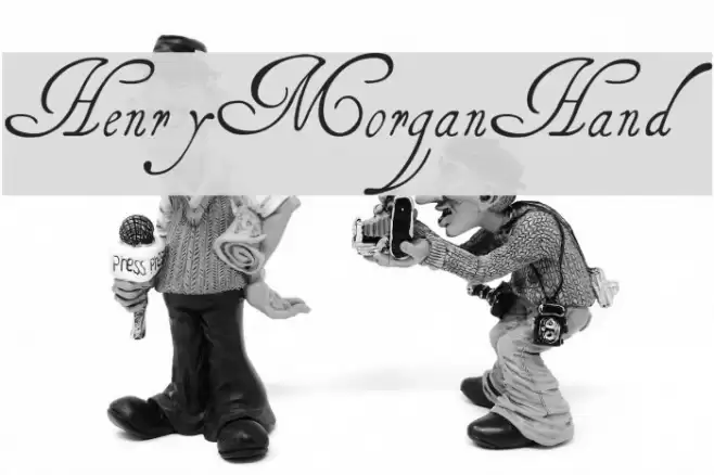 HenryMorganHand Font examples