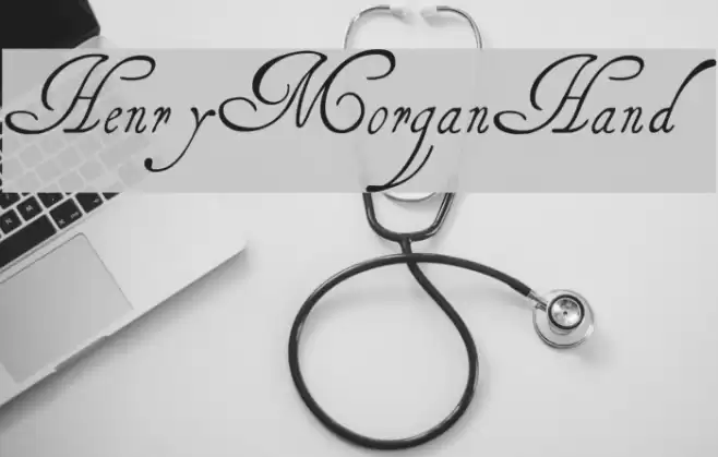 HenryMorganHand Font examples