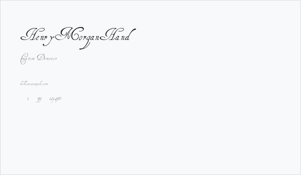 HenryMorganHand Business Card
