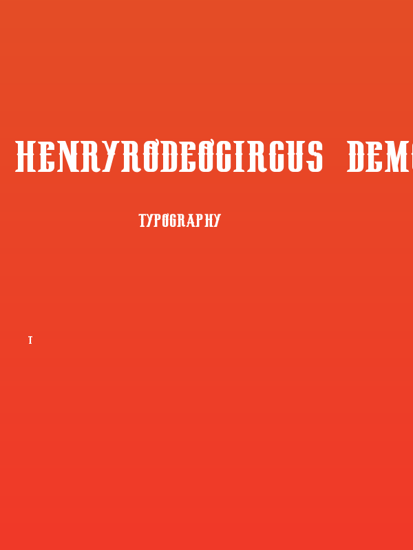 HenryRodeoCircus_demo Poster