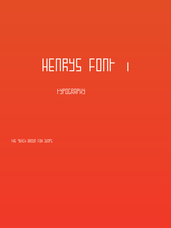 Henrys Font 1 Poster