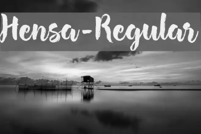 Hensa-Regular Font examples