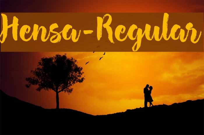 Hensa-Regular Font examples