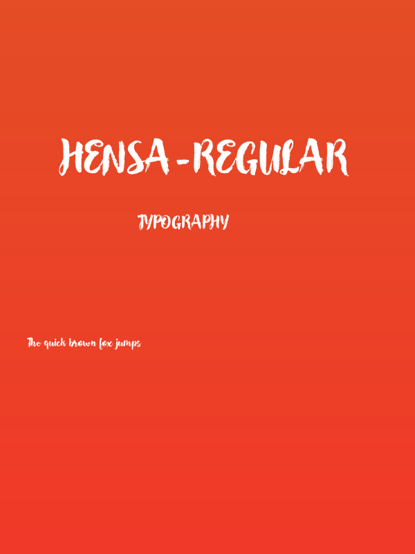 Hensa-Regular Poster
