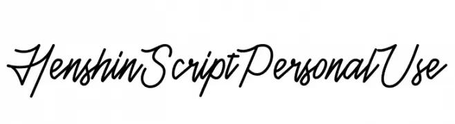 Henshin Script Personal Use  Скачать бесплатные шрифты