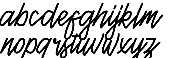 Henshin Script Personal Use Font LOWERCASE