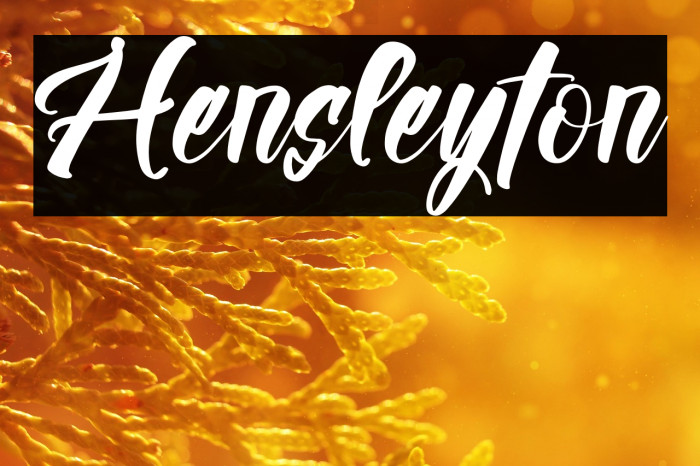 Hensleyton Example 1