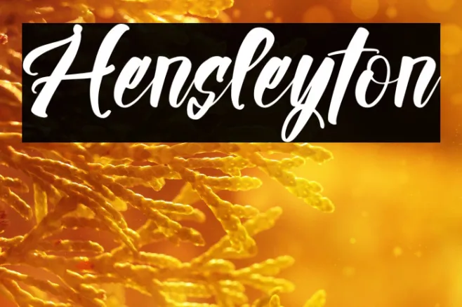 Hensleyton Example 1