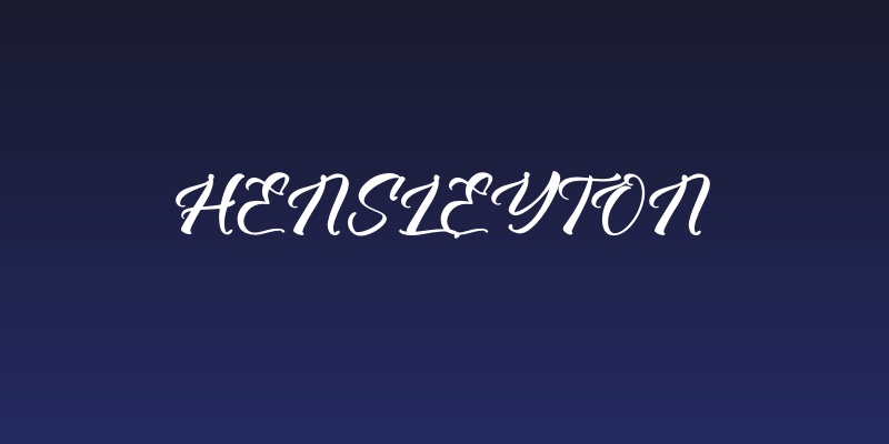 Hensleyton Social Header