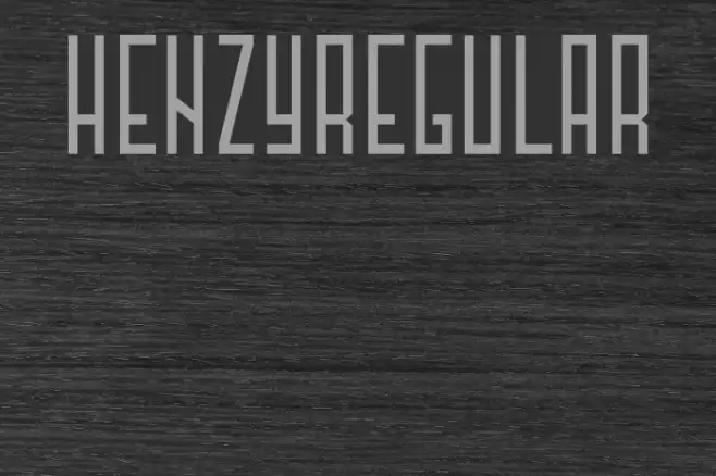 Henzy-Regular Font examples