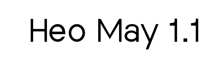 Heo May 1.1  Скачать бесплатные шрифты