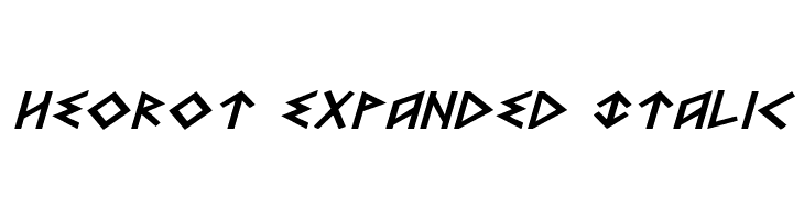 Heorot Expanded Italic  Fuentes Gratis Descargar