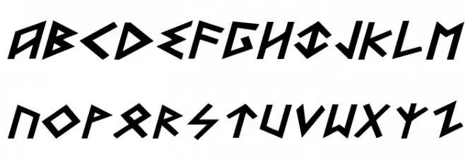 Heorot Expanded Italic 字体 大写