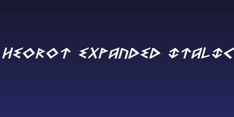Heorot Expanded Italic Social Header