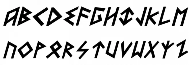 Heorot Italic Schriftart Groß
