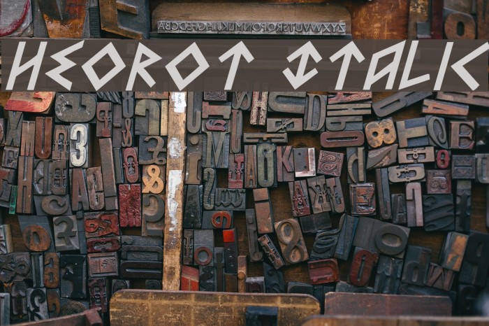 Heorot Italic Font examples