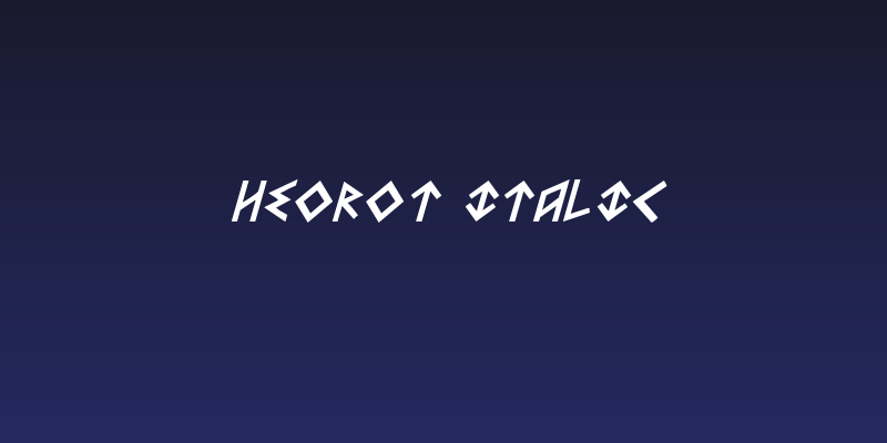 Heorot Italic Social Header
