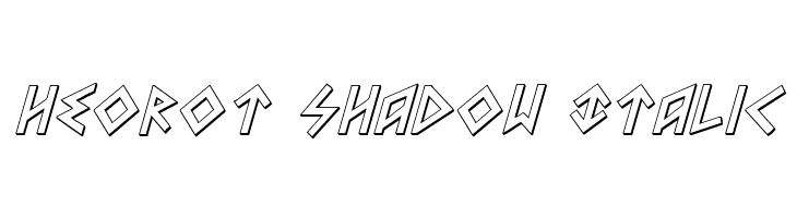 Heorot Shadow Italic  Frei Schriftart Herunterladen