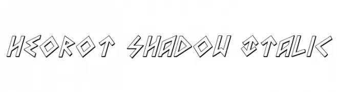 Heorot Shadow Italic  Descarca Fonturi Gratis