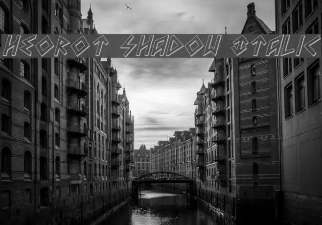 Heorot Shadow Italic Font examples