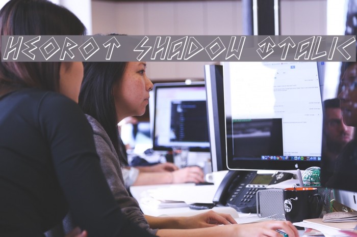 Heorot Shadow Italic Example 3