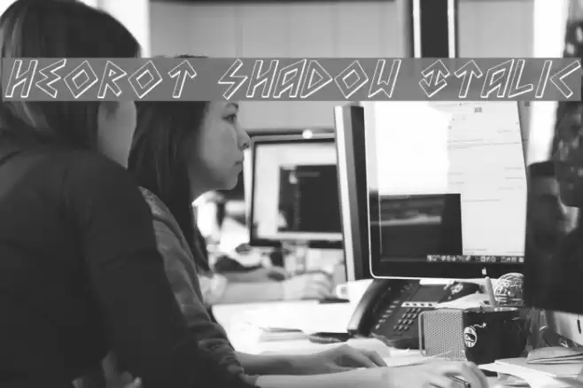 Heorot Shadow Italic Font examples